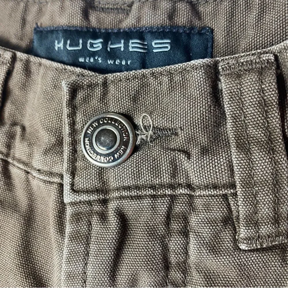 Hughes Men,'s Wear Brown Canvas Pants Size 38